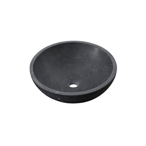 English Elm Luxury Solid Natural Marble Vessel Sink Round Matte Stone Basin Above Counter Vanity W1696P408023
