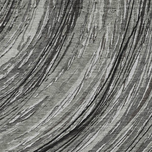 HomeRoots 8' Taupe and Gray Abstract Round Rug - Washable, UV-Protected, Non-Slip, Durable for High-Traffic Areas 717635