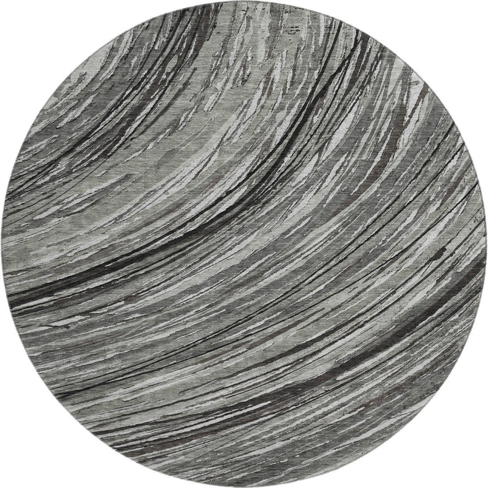 HomeRoots 8' X 10' Stylish Taupe & Gray Abstract Area Rug - Washable, UV Protected, Pet-Friendly Design 717636