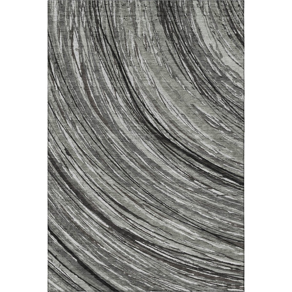 HomeRoots 9' X 12' Abstract Taupe and Gray Area Rug - Washable, UV Protected, Soft, Durable for High-Traffic Areas 717637