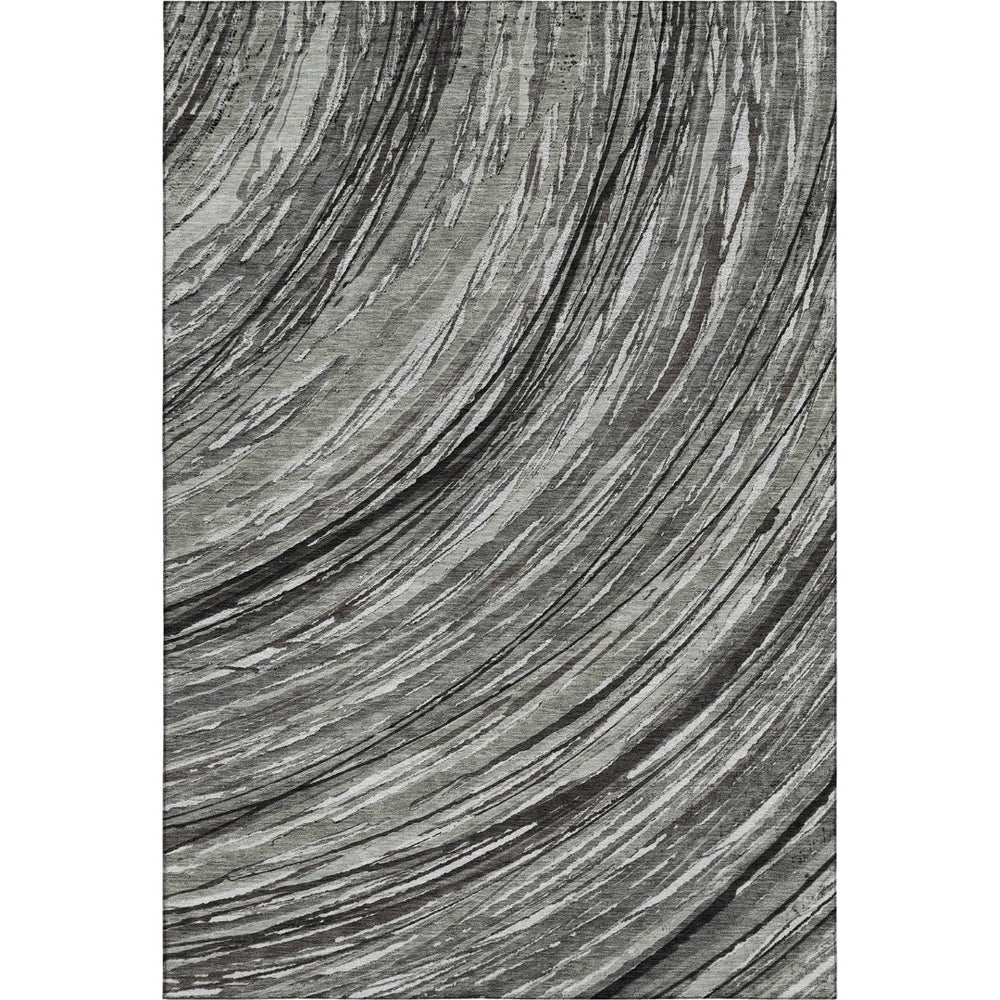 HomeRoots 9' X 12' Abstract Taupe and Gray Area Rug - Washable, UV Protected, Soft, Durable for High-Traffic Areas 717637