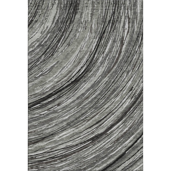 HomeRoots 9' X 12' Abstract Taupe and Gray Area Rug - Washable, UV Protected, Soft, Durable for High-Traffic Areas 717637