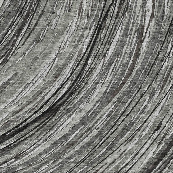HomeRoots 9' X 12' Abstract Taupe and Gray Area Rug - Washable, UV Protected, Soft, Durable for High-Traffic Areas 717637