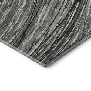 HomeRoots 9' X 12' Abstract Taupe and Gray Area Rug - Washable, UV Protected, Soft, Durable for High-Traffic Areas 717637