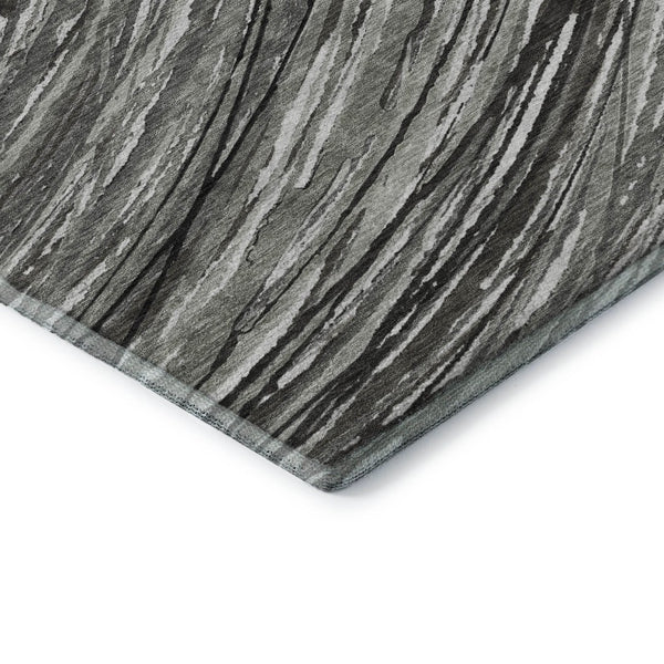 HomeRoots 9' X 12' Abstract Taupe and Gray Area Rug - Washable, UV Protected, Soft, Durable for High-Traffic Areas 717637