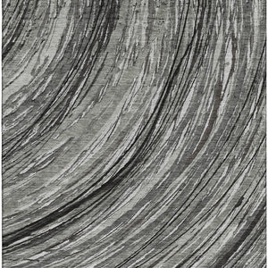HomeRoots 9' X 12' Abstract Taupe and Gray Area Rug - Washable, UV Protected, Soft, Durable for High-Traffic Areas 717637