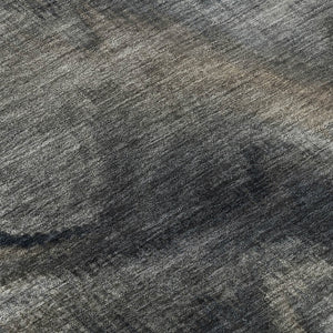 HomeRoots 8' Stylish Gray and Silver Abstract Washable Round Rug with UV Protection for Family Spaces 717641