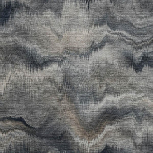 HomeRoots 9' X 12' Gray & Silver Abstract Washable Area Rug - UV Protected, Soft, Durable & Stain Resistant 717643