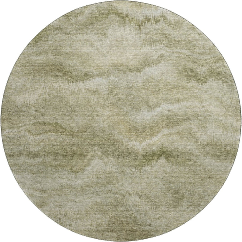 HomeRoots 8' X 10' Sage And Beige Abstract Washable Area Rug - Durable, Stain Resistant with UV Protection! 717648