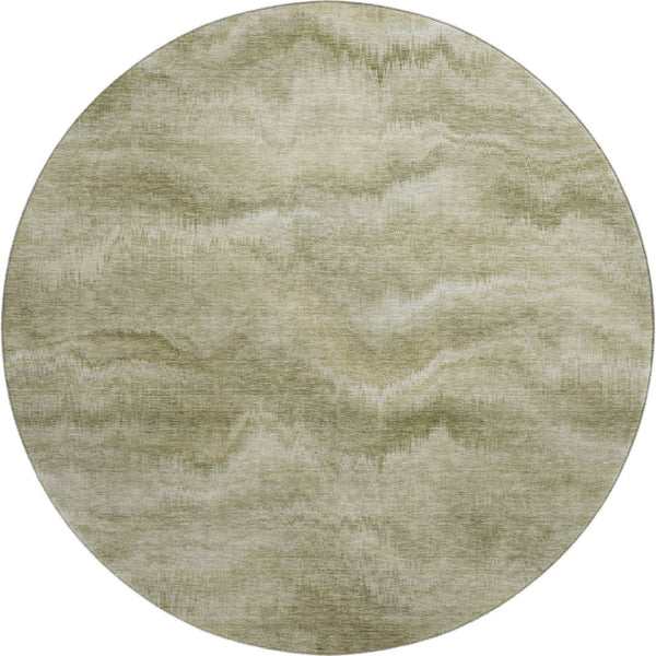 HomeRoots 8' X 10' Sage And Beige Abstract Washable Area Rug - Durable, Stain Resistant with UV Protection! 717648