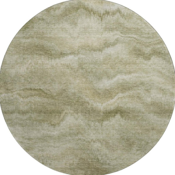 HomeRoots 8' X 10' Sage And Beige Abstract Washable Area Rug - Durable, Stain Resistant with UV Protection! 717648