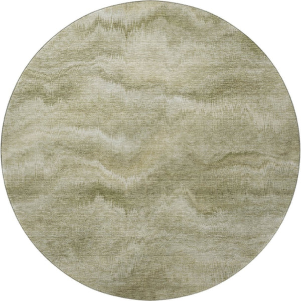 HomeRoots 8' X 10' Sage And Beige Abstract Washable Area Rug - Durable, Stain Resistant with UV Protection! 717648