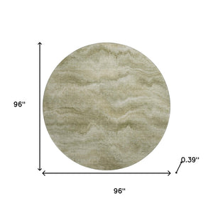 HomeRoots 8' X 10' Sage And Beige Abstract Washable Area Rug - Durable, Stain Resistant with UV Protection! 717648