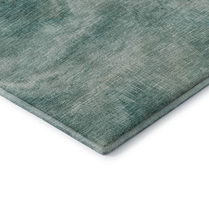HomeRoots 8' Teal And Ivory Abstract Round Rug – Washable, UV-Protected, Stylish & Durable for Modern Spaces 717653