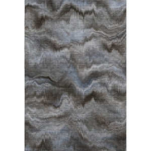 HomeRoots 8' Taupe and Gray Abstract Washable Round Rug - Durable, UV Protected, Easy-Care for Busy Homes! 717659
