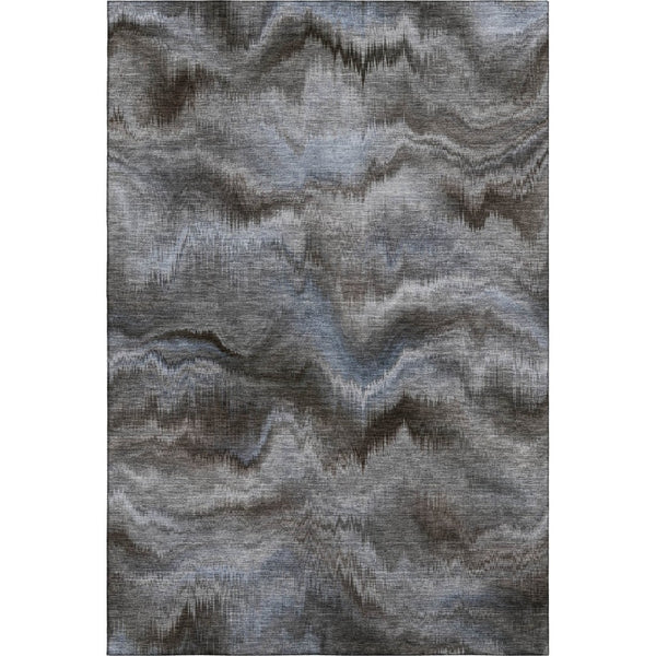 HomeRoots 8' Taupe and Gray Abstract Washable Round Rug - Durable, UV Protected, Easy-Care for Busy Homes! 717659