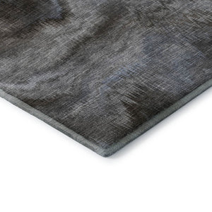 HomeRoots 8' Taupe and Gray Abstract Washable Round Rug - Durable, UV Protected, Easy-Care for Busy Homes! 717659