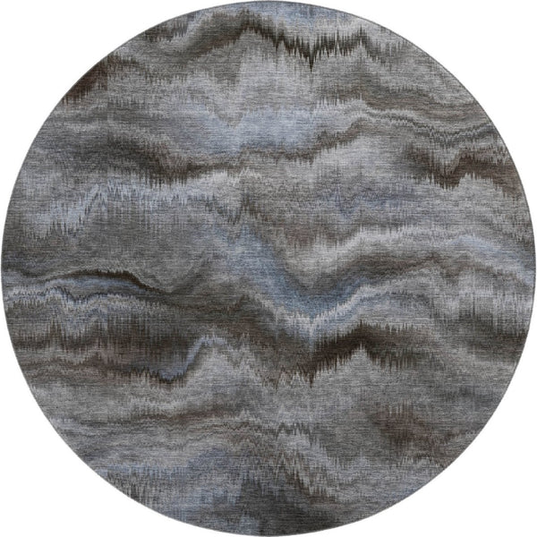 HomeRoots 8' X 10' Washable Taupe & Gray Abstract Area Rug – Durable, Stain Resistant, UV Protected, Non-Slip! 717660