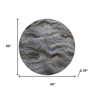 HomeRoots 8' X 10' Washable Taupe & Gray Abstract Area Rug – Durable, Stain Resistant, UV Protected, Non-Slip! 717660