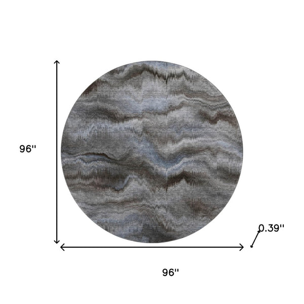HomeRoots 8' X 10' Washable Taupe & Gray Abstract Area Rug – Durable, Stain Resistant, UV Protected, Non-Slip! 717660