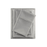 Beautyrest 400 Thread Count Casual Wrinkle Resistant Cotton Sateen Sheet Set BR20-0981 Grey