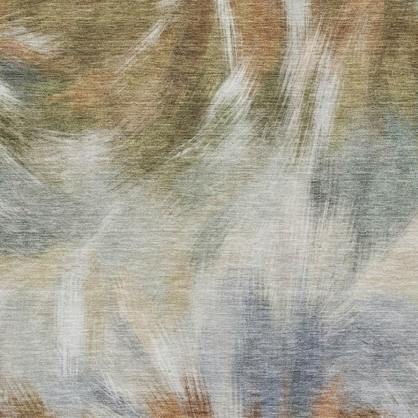 HomeRoots 5' X 8' Beige and Copper Washable Area Rug – Durable, Stylish, UV-Protected for Everyday Living Spaces 717665