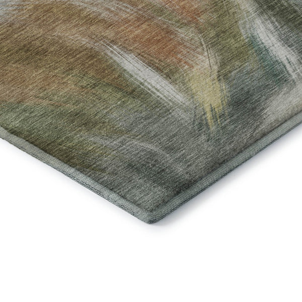 HomeRoots 5' X 8' Beige and Copper Washable Area Rug – Durable, Stylish, UV-Protected for Everyday Living Spaces 717665