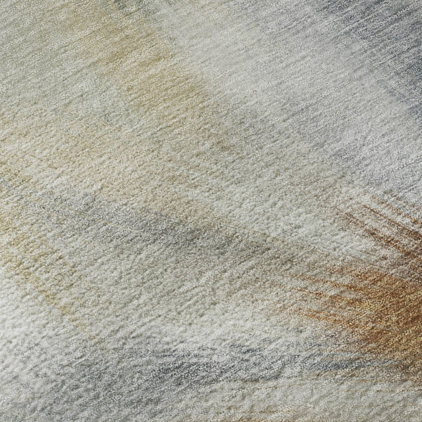 HomeRoots 5' X 8' Beige and Copper Washable Area Rug – Durable, Stylish, UV-Protected for Everyday Living Spaces 717665