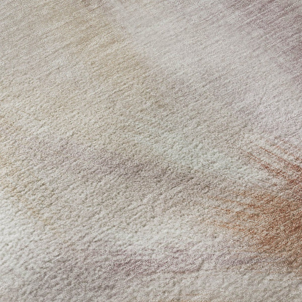 HomeRoots 10' X 14' Copper and Ivory Abstract Area Rug - Durable, Washable, UV-Protected for Busy Homes 717675