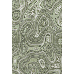HomeRoots 9' X 12' Sage and Ivory Geometric Area Rug – Durable, Washable, UV-Protected for Indoor/Outdoor Use 717698
