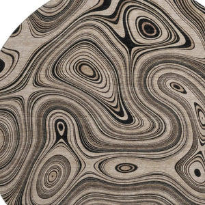 HomeRoots 8' X 10' Beige Geometric Area Rug – Washable, UV Protected, Stain Resistant for Modern Homes 717703