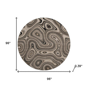 HomeRoots 8' X 10' Beige Geometric Area Rug – Washable, UV Protected, Stain Resistant for Modern Homes 717703