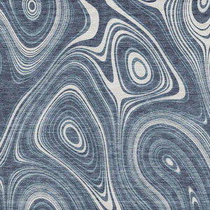 HomeRoots 5' X 8' Blue and Ivory Geometric Washable Area Rug with UV Protection for Family-Friendly Spaces 717713