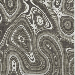 HomeRoots 5' X 8' Gray and Silver Geometric Area Rug – Washable, UV Protected, Durable for Homes with Kids & Pets 717719