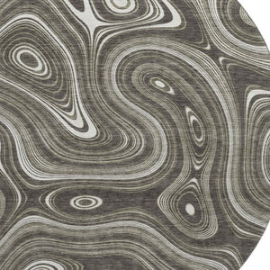 HomeRoots 8' X 10' Stylish Gray & Silver Geometric Area Rug - Washable, UV Protected, Ideal for High-Traffic Areas 717721