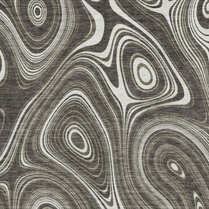 HomeRoots 9' X 12' Gray And Silver Washable Area Rug with UV Protection – Durable, Stylish, Pet-Friendly Design 717722