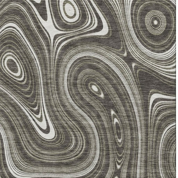 HomeRoots 10' X 14' Gray and Silver Geometric Washable Area Rug with UV Protection - Stylish & Durable Design 717723