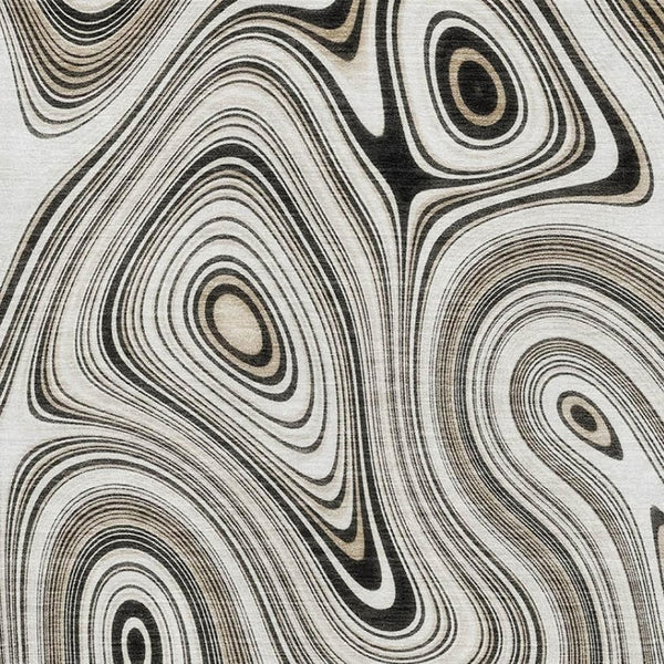 HomeRoots 10' X 14' Ivory Charcoal Geometric Washable Area Rug – Durable, Stylish, UV-Protected for Homes 717729