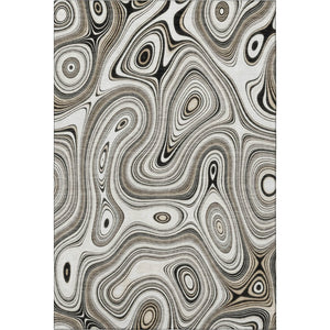 HomeRoots 10' X 14' Ivory Charcoal Geometric Washable Area Rug – Durable, Stylish, UV-Protected for Homes 717729
