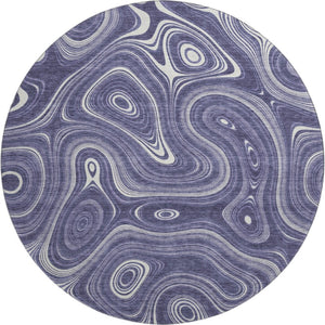 HomeRoots 8' X 10' Plum and Ivory Geometric Washable Area Rug – Stain Resistant, UV Protected, Stylish Home Decor 717733