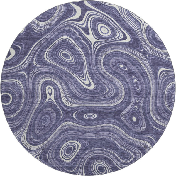 HomeRoots 8' X 10' Plum and Ivory Geometric Washable Area Rug – Stain Resistant, UV Protected, Stylish Home Decor 717733
