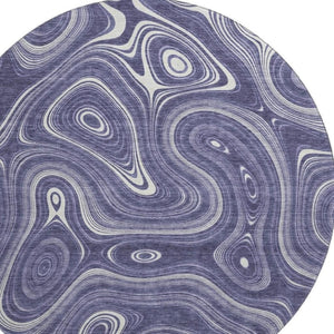 HomeRoots 8' X 10' Plum and Ivory Geometric Washable Area Rug – Stain Resistant, UV Protected, Stylish Home Decor 717733