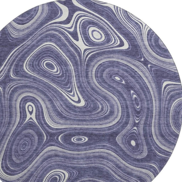 HomeRoots 8' X 10' Plum and Ivory Geometric Washable Area Rug – Stain Resistant, UV Protected, Stylish Home Decor 717733