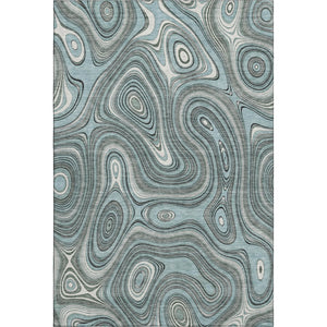 HomeRoots 10' X 14' Sky Blue Geometric Area Rug - Washable, UV Protected, Stain Resistant for High-Traffic Areas 717741