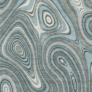 HomeRoots 10' X 14' Sky Blue Geometric Area Rug - Washable, UV Protected, Stain Resistant for High-Traffic Areas 717741