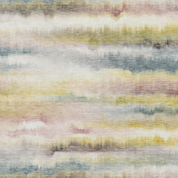 HomeRoots 5' X 8' Gold and Ivory Striped Area Rug - Machine Washable, Stain Resistant, UV Protected, Non-Slip 717745