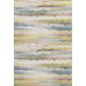 HomeRoots 8' Gold And Ivory Striped Round Rug - Washable, UV Protected, Durable for Homes with Kids & Pets 717746