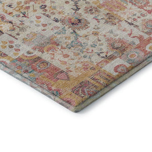 HomeRoots 10' X 14' Pink & Ivory Patchwork Area Rug - Washable, UV-Protected, Durable, Perfect for Busy Homes 717773