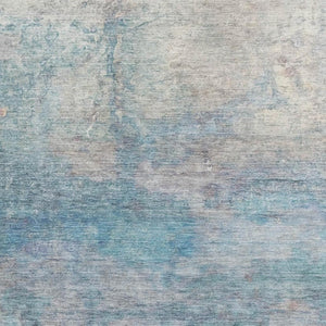 HomeRoots 10' Aqua & Beige Abstract Washable Area Rug - Durable, UV Protected, Perfect for High-Traffic Spaces! 717785