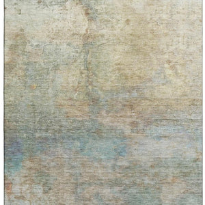 HomeRoots 5' X 8' Wheat And Beige Abstract Area Rug - UV Protected, Washable, Durable for Busy Homes! 717799